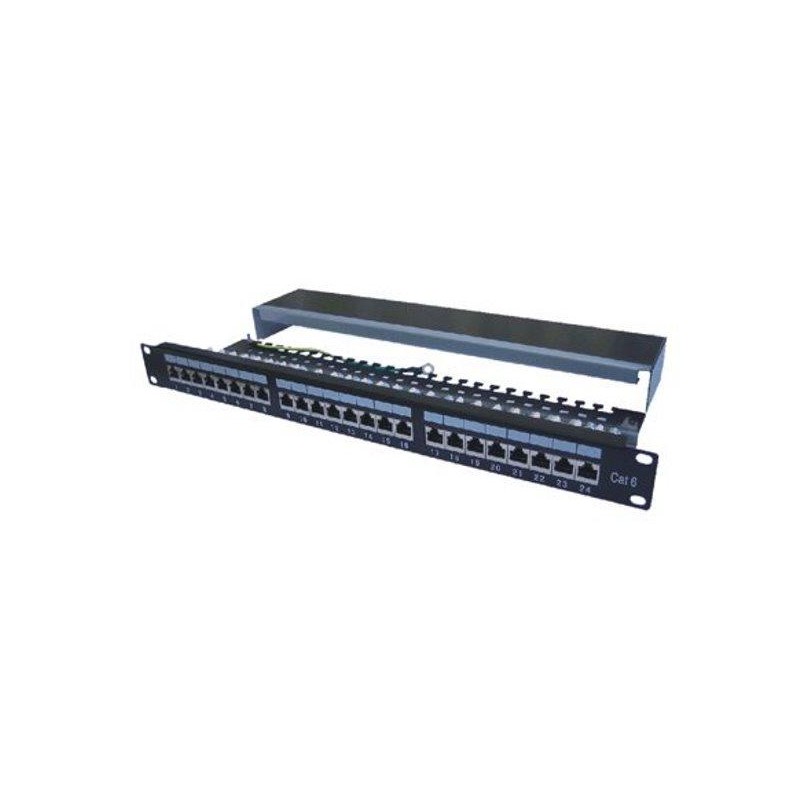 DATACOM Patch panel 19" STP 24 port CAT6 LSA 1U BK (3x8p) / VL