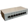 DATACOM Patchbox STP 8 Port CAT5E DUAL GY horizontale Kerbe / VL