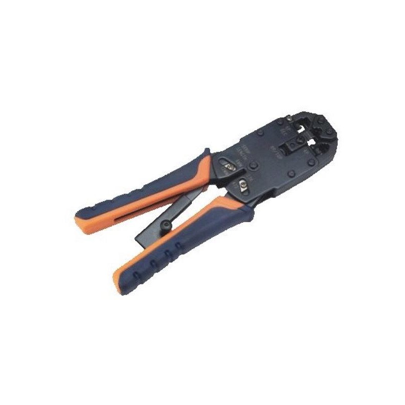 DATACOM Konektorovací kleště PROFI 8P+6P+4P OR/BL račna (RJ45,12,1