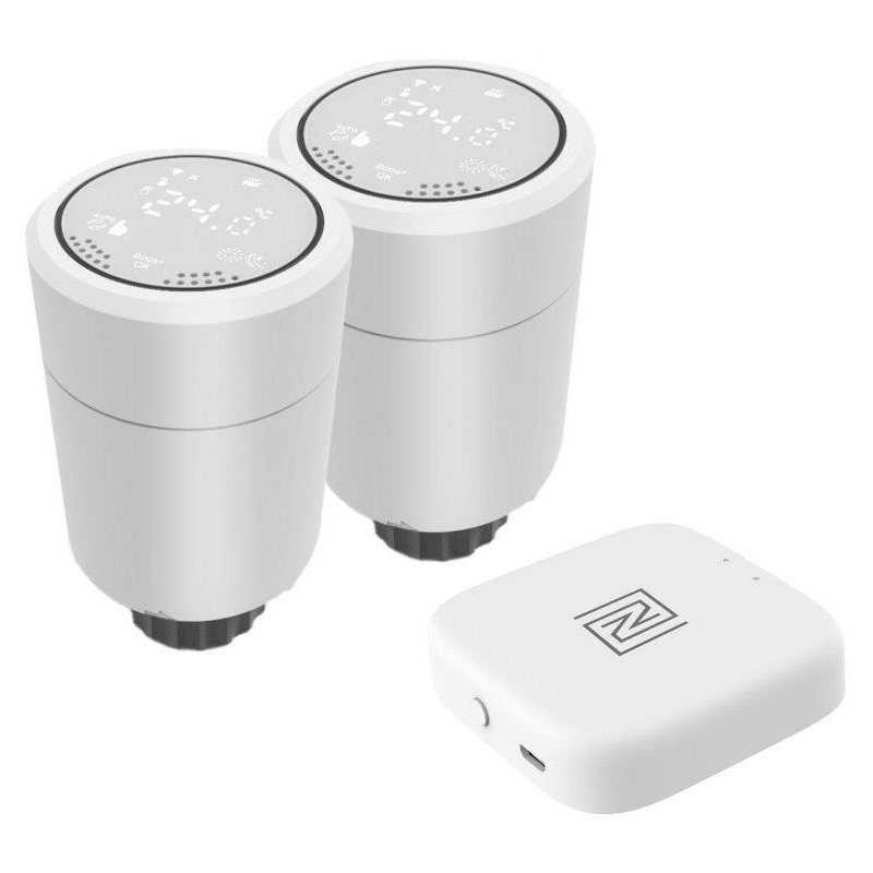 IMMAX NEO SMART sada 2x Termostatická hlavice Zigbee + SMART NEO BRIDGE PRO v2, Wi-Fi, TUYA