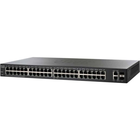 Cisco Switch SF220-48P 48x 10/100 PoE (375W) + 2x 1G combo/ L2+ management/ Lifetime