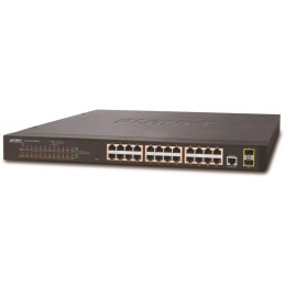 Planet GS-4210-24P2S L2 switch, 24x1Gb, 2x SFP, 24x PoE 802.3at 300W