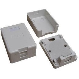 DATACOM Datová zásuvka neosazená pro 1x RJ45 keystone, na omítku (protiprachová)