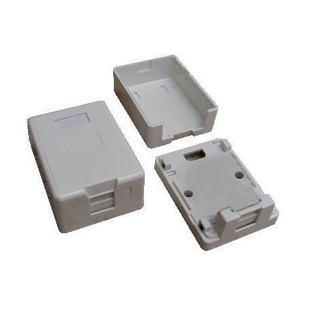 DATACOM Datová zásuvka neosazená pro 1x RJ45 keystone, na omítku (protiprachová)