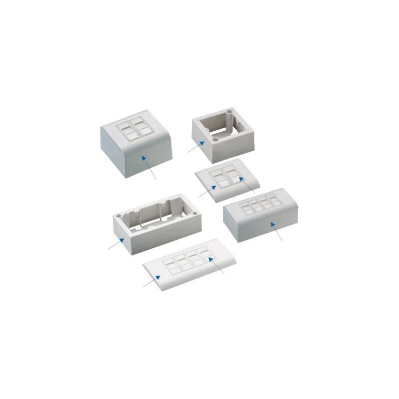 Datacom modulární datová zásuvka UTP CAT6  2xRJ45 (na i pod omítku)