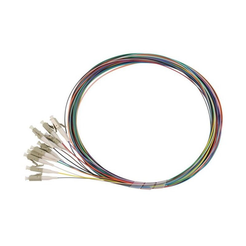 Solarix pigtail LC pc, MM 50/125, 1,5m, balení 12ks barevně rozlišeno,  SXPI-LC-PC-OM2-1,5M-12PCK