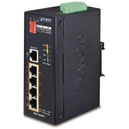 Planet ISW-504PT Průmyslový Switch 5x RJ-45, VLAN + Extend, -40~+75°C, PoE+ 802.3af/at 120W, 12-48VDC power-in