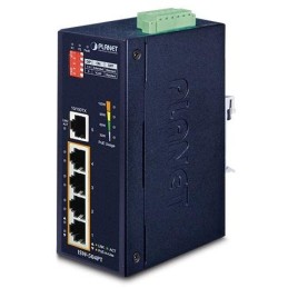 Planet ISW-504PT Průmyslový Switch 5x RJ-45, VLAN + Extend, -40~+75°C, PoE+ 802.3af/at 120W, 12-48VDC power-in