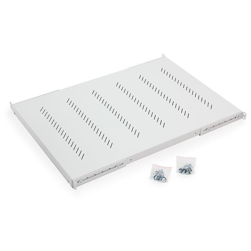 Triton Polička s perforací 1U/750mm, max.nosnost 150kg, šedá