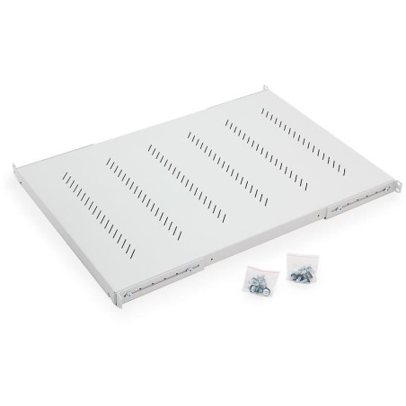 Triton Polička s perforací 1U/750mm, max.nosnost 150kg, šedá