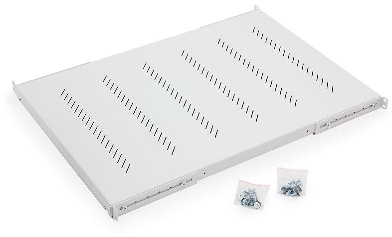 Triton Polička s perforáciou 1U/750mm, max. nosnosť 150kg, sivá