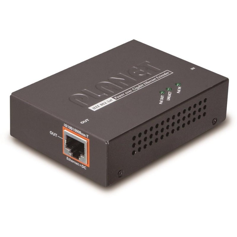 Planet PoE/LAN extender, 1xPoE-in, 1xPoE-out 25W, 802.3at/af, Gigabit