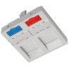 Solarix Module French style 45 x 45mm for 2 keystons straight white SXF-M-2-45-WH-P