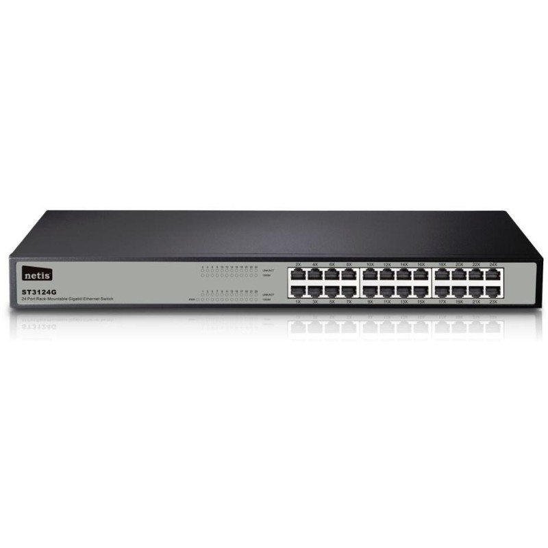 STONET by NETIS ST3124GS GBit switch / 24x 10/100/1000Mbps / 24port rack kovový