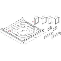 Triton 19" polička pro kabelovou rezervu 1U RAL9005