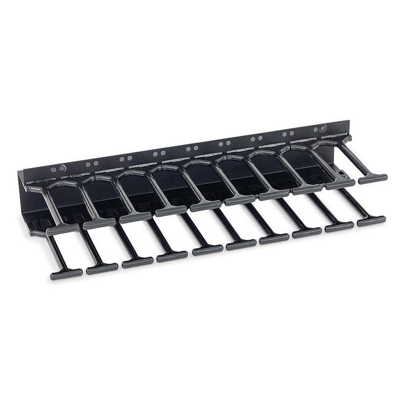 Triton vyvazovací panel 10U - Hřeben, dvouřadý RAL9005