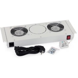Triton 19“ ventilační jednotka pro nástěnné rozvaděče, 1ventilátor, bimetalový termostat