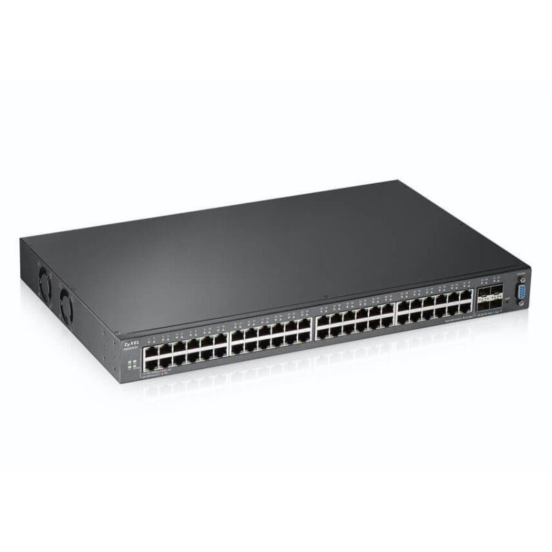 ZyXEL XGS2210-52 / 52-port / Managed Layer2+ / Gigabit Ethernet switch / 48x GLAN + + 4x 10GbE SFP+ ports / L2 multicast