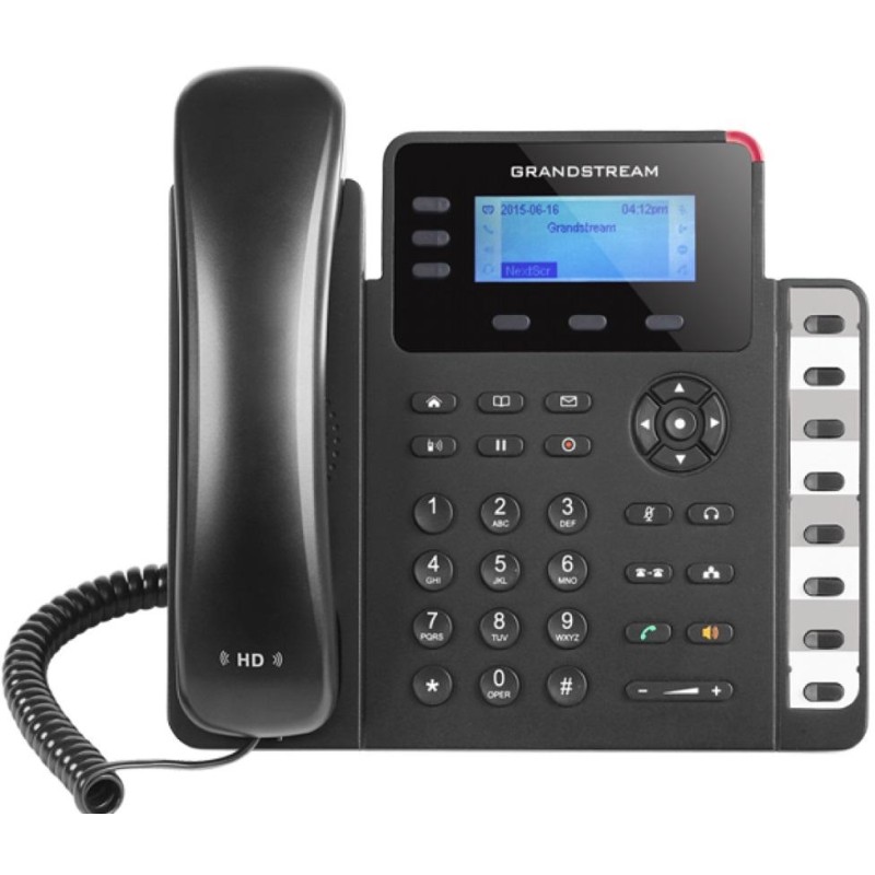 Grandstream GXP1628 VoIP telefon - 2x SIP účet, HD audio, 3 prog.tl.+8 předvoleb, switch 2xLAN 1000Mbps, PoE