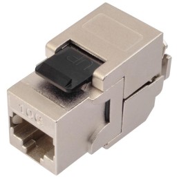 Solarix Keystone 10G CAT6A STP RJ45 černý samořezný SXKJ-10G-STP-BK-SA