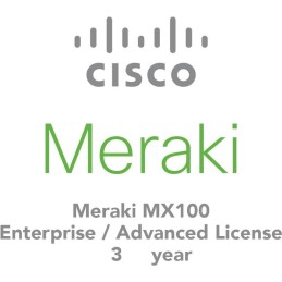 Elektronická licence: Cisco Meraki MX100 Advanced Security License and Support, 3 Years