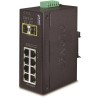 Planet IGS-1020TF Priemyselný Switch 8x 10/100/1000T, 2x 100/1000X SFP, -40~+75°C