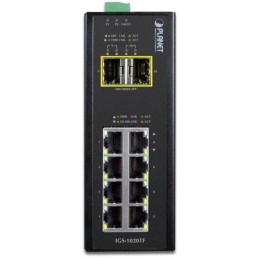 Planet IGS-1020TF Průmyslový Switch 8x 10/100/1000T, 2x 100/1000X SFP, -40~+75°C