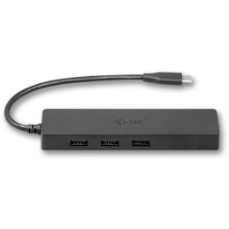 I-tec USB Slim HUB/ 3 porty s Gigabyte Ethernet/ na USB 3.1 Type C/ kompatibilní s Thunderbolt 3/ černý
