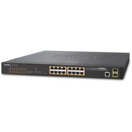 Planet GS-4210-16P2S L2 switch, 16x1Gb, 2x1Gb SFP, 16x PoE 802.3at 220W