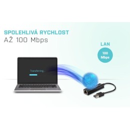 I-tec USB 2.0 Fast Ethernet adaptér DVANCE (RJ45)/ LED indikace/ černý