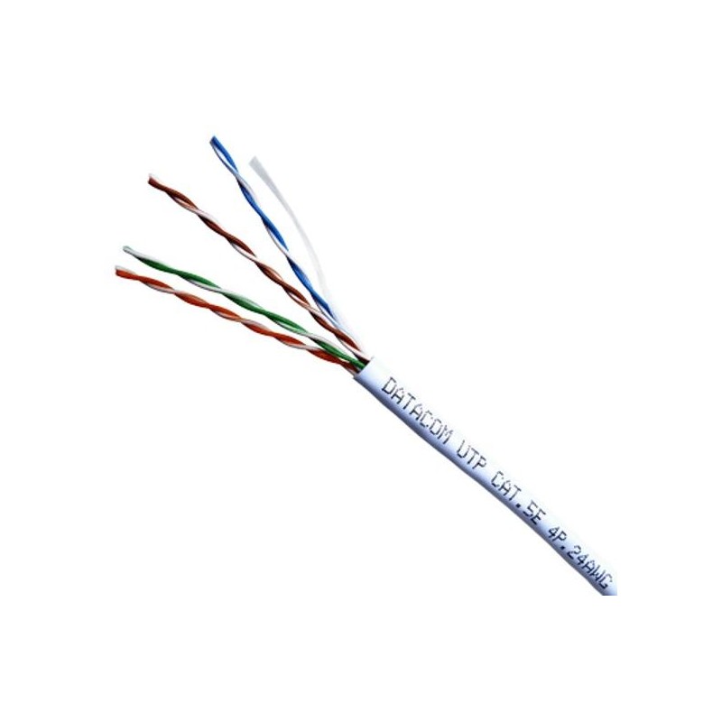 DATACOM kabel drát C5E UTP PVC 305m box bílý