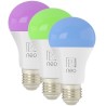 Zestaw 3 żarówek LED IMMAX NEO LITE SMART E27 9W RGB+CCT kolorowe i białe, ściemnialne, Wi-Fi, TUYA
