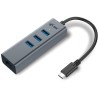 I-tec USB HUB METAL/ 3 porty/ USB 3.0/ USB 3.1 typu C do adaptera Gigabit Ethernet (RJ45)