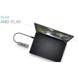 I-tec USB HUB METAL/ 3 porty/ USB 3.0/ USB 3.1 Type C na Gigabit Ethernet adaptér (RJ45)