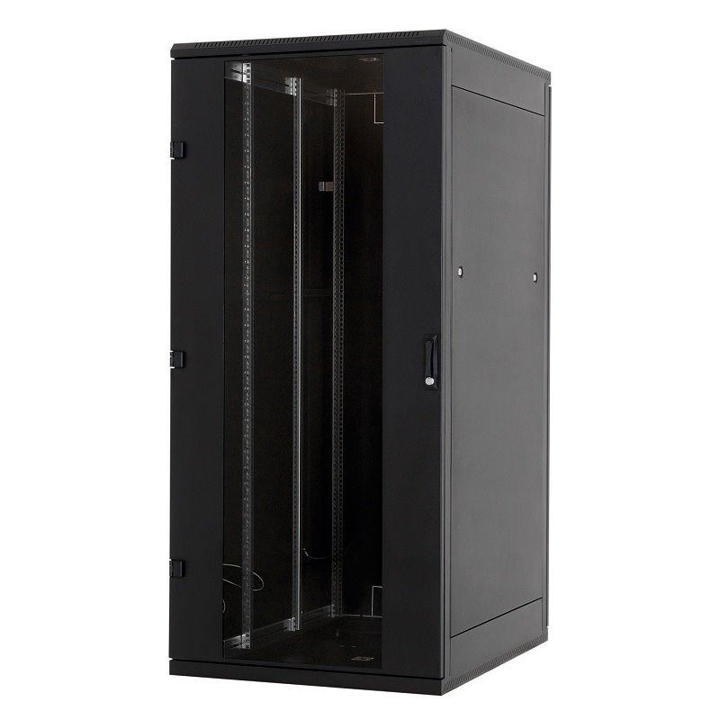 Triton 19" rozvaděč stojanový 32U/800x800, rozebíratelný, pravé dveře sklo, černý