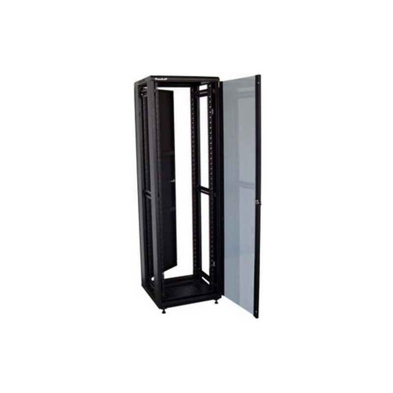 XtendLan 47U/600x800 stojanový, černý, skleněné dveře, plná záda