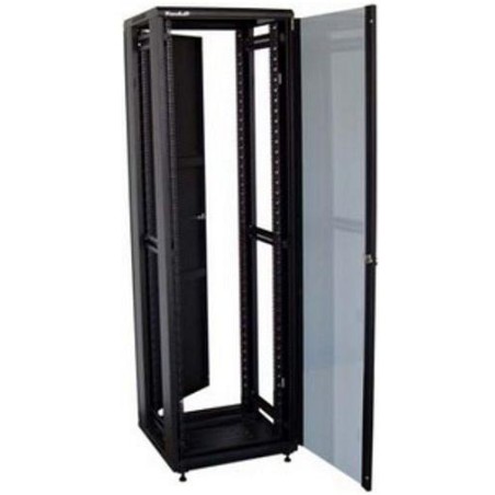 XtendLan 47U/600x800 stojanový, černý, skleněné dveře, plná záda