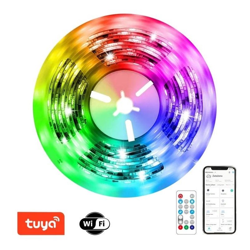 IMMAX NEO LITE SMART digitální LED pásek/ 18W/ Wi-Fi/ IP65/ RGB/ DO+Music/ 5m/ TUYA