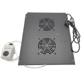XtendLan Stropní Ventilace pro stojanové rozvadeče ECO hloubky 600mm, 2x ventilátor s termostatem