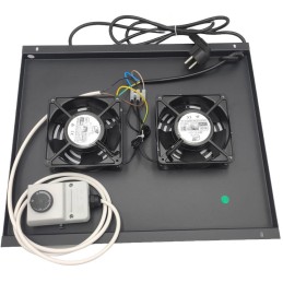 XtendLan Stropní Ventilace pro stojanové rozvadeče ECO hloubky 600mm, 2x ventilátor s termostatem
