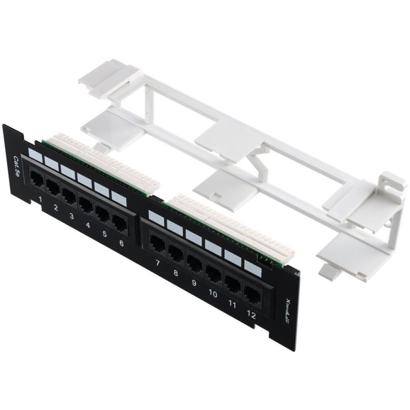 XtendLan Patch panel na zeď, 12 portů, Cat5e