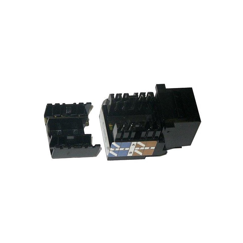 XtendLan Keystone jack RJ45, narážecí, CAT6, UTP, černý