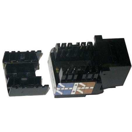 XtendLan Keystone jack RJ45, narážecí, CAT6, UTP, černý