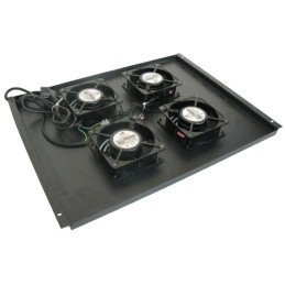 XtendLan Ventilace pro stojanové rozvadeče ECO hloubky 800mm, 4x ventilátor černá
