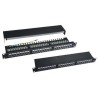 XtendLan Patchpanel 19", 24 Ports, geschirmt, Cat6, Spanngurte, schwarz