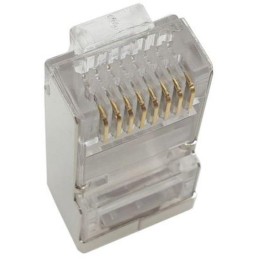 XtendLan Konektor RJ45 CAT6 STP, EZ type, drát 50u, balení 100ks