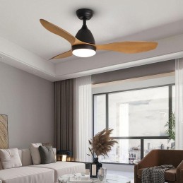 IMMAX NEO LITE FRESCO SMART stropní svítidlo s ventilátorem 18W TUYA Wi-Fi hnědo-černé