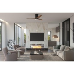 IMMAX NEO LITE VENTO SMART stropní svítidlo s ventilátorem 18W TUYA Wi-Fi hnědo-černé