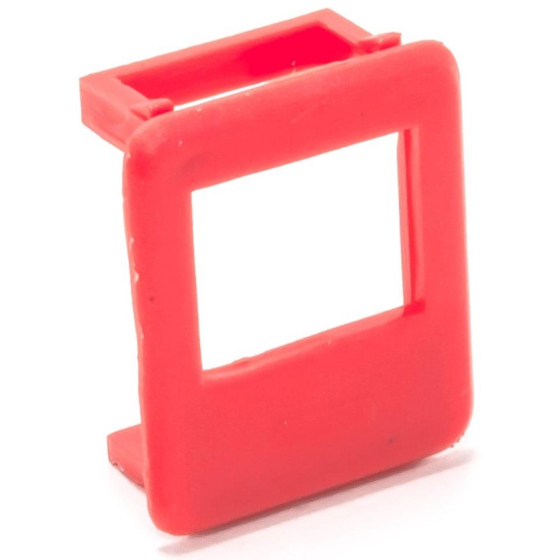XtendLan Rámeček do patch panelu, pro UTP/STP keystone - červený - DOPRODEJ