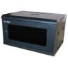 XtendLan 9U/600x600, wall-mounted, one-piece, glass door